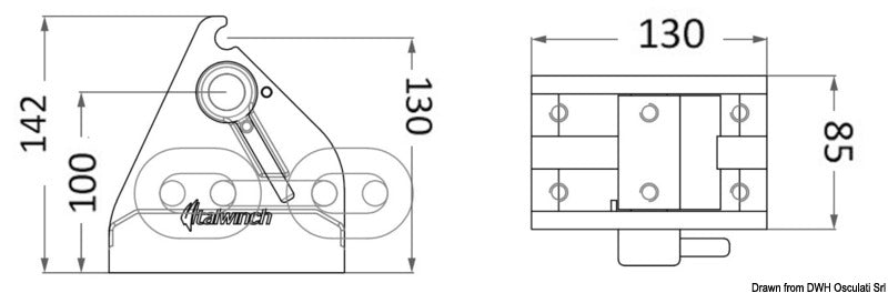 Italwinch Chain stopper 12mm ISO 13mm DIN766/764 14mm ISO - foto originale Osculati Srl