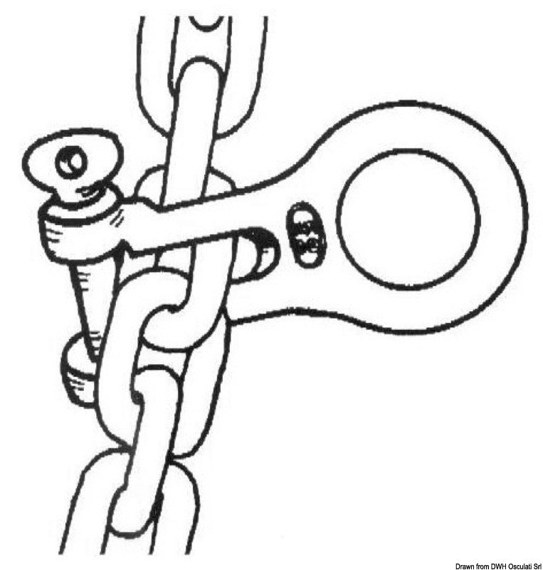 Chain gripper connector 10/12 mm - foto originale Osculati Srl