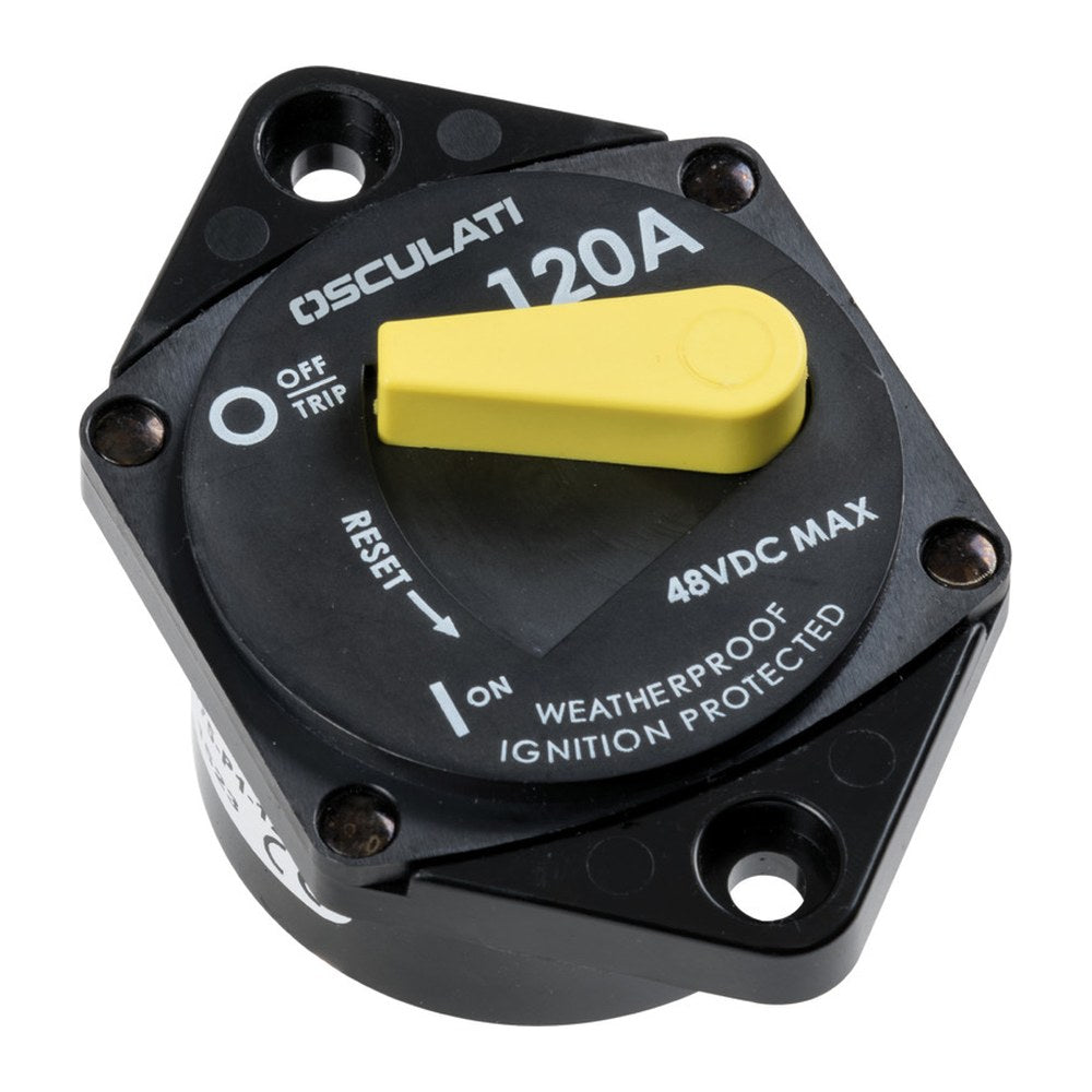 Watertight panel mount circuit breaker 120 A - foto originale Osculati Srl