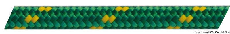 Double braid green Ø 4 mm - foto originale Osculati Srl