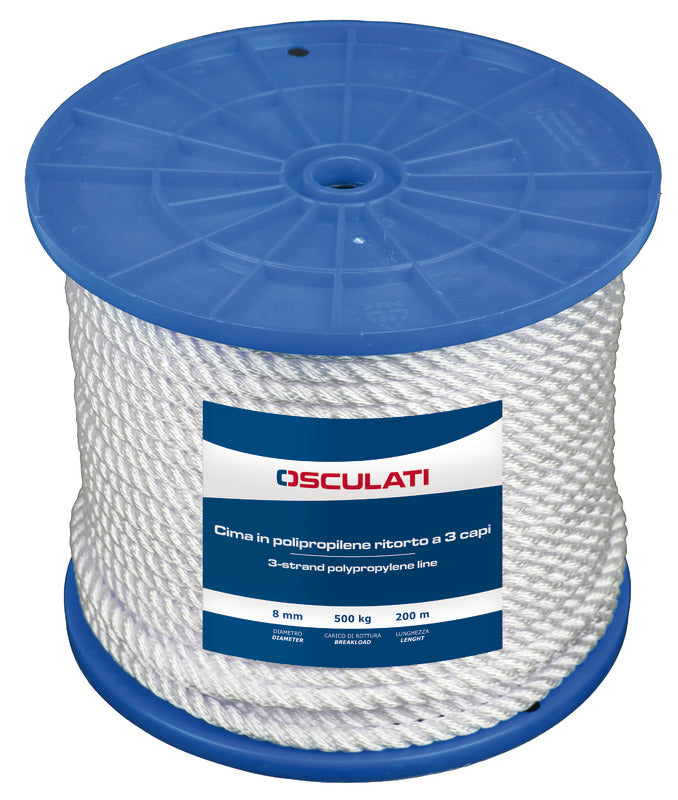 3-strand black Polypropylene rope 14 mm (pack of 100) - foto originale Osculati Srl
