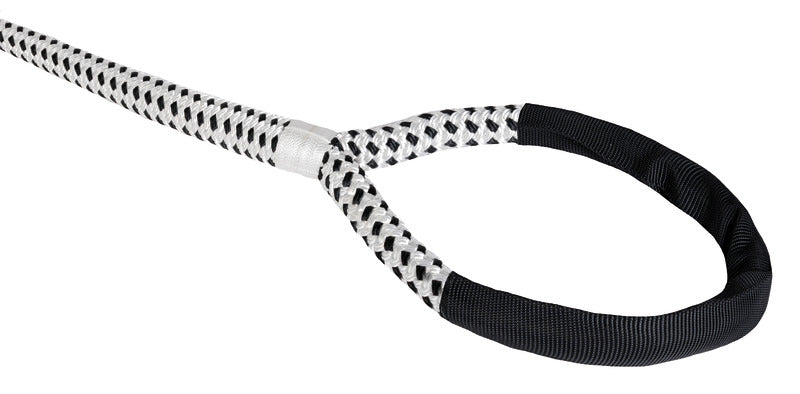 Spliced Dock Line black/white rope eye with black sleeve 20mm x 12m - foto originale Osculati Srl