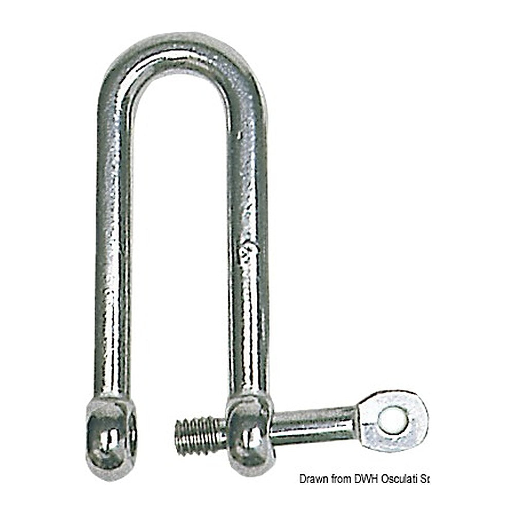 Long shackle with captive pin AISI 316 6 mm (pack of 10) - foto originale Osculati Srl