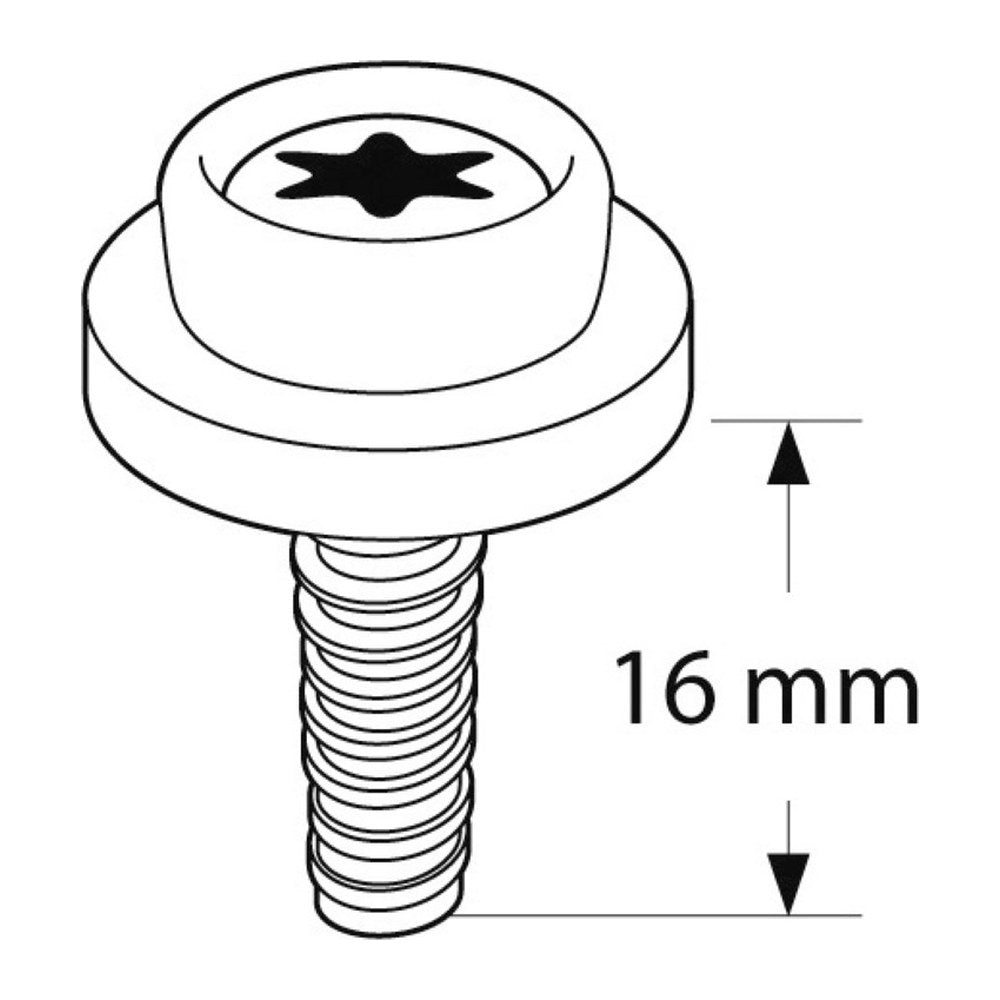 CAF-COMPO universal screw stud long thread white (pack of 100) - foto originale Osculati Srl