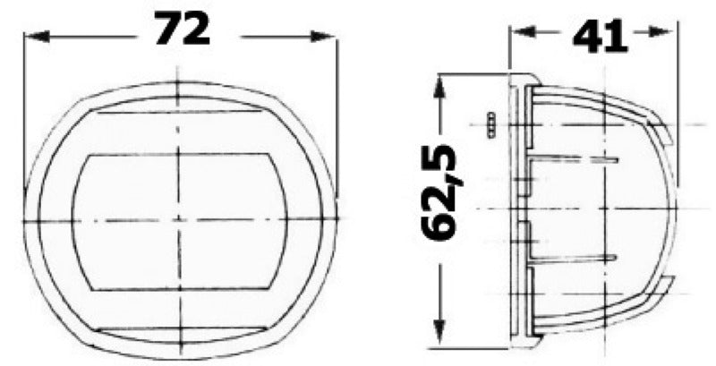 Compact 112.5° green led navigation light - foto originale Osculati Srl