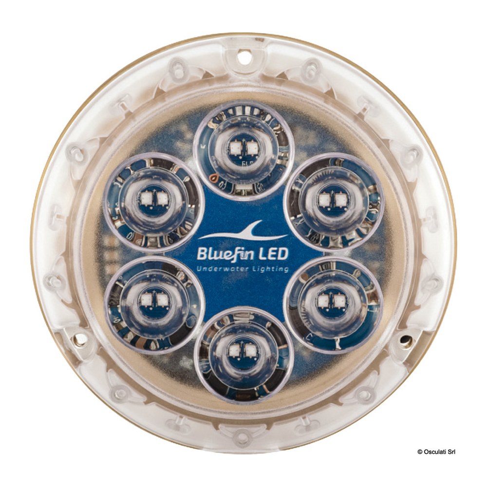PIRANHA P12 LED underwater light white+blue - foto originale Osculati Srl