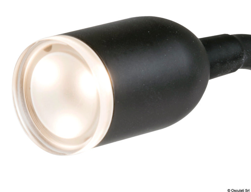 Articulated LED spotlight black 240 mm - foto originale Osculati Srl