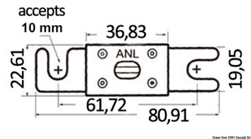 High capacity fuses 130 A (pack of 5) - foto originale Osculati Srl