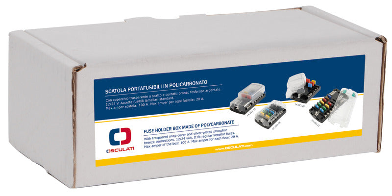 Polycarbonate fuse holder box 6 seats - foto originale Osculati Srl