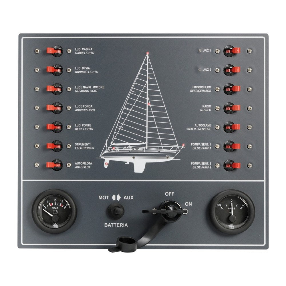 Control panel thermo-magnetic switches sailboat - foto originale Osculati Srl