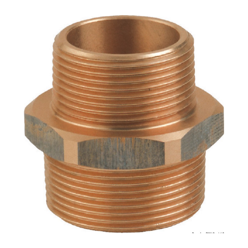 GUIDI bronze M-M double nipple 2" x 1"1/2 - foto originale Osculati Srl