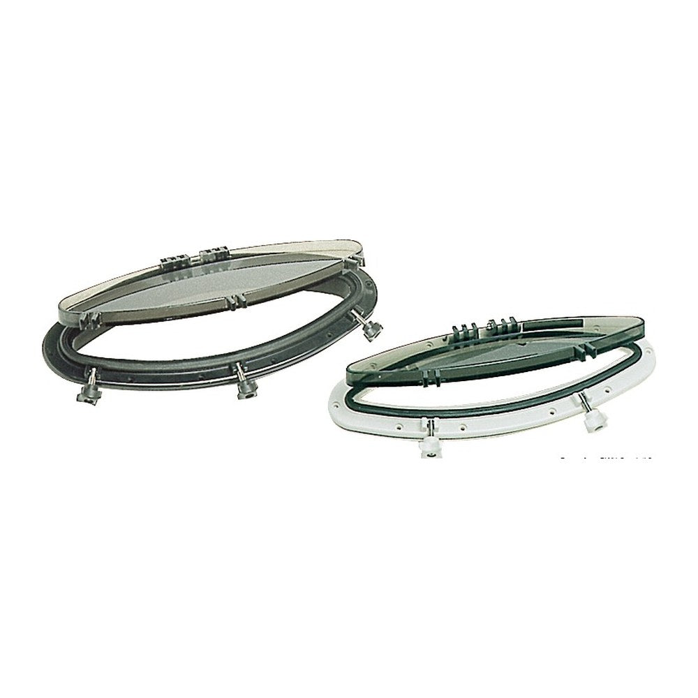 BOMAR elliptic white portlight 203 x 470 mm - foto originale Osculati Srl