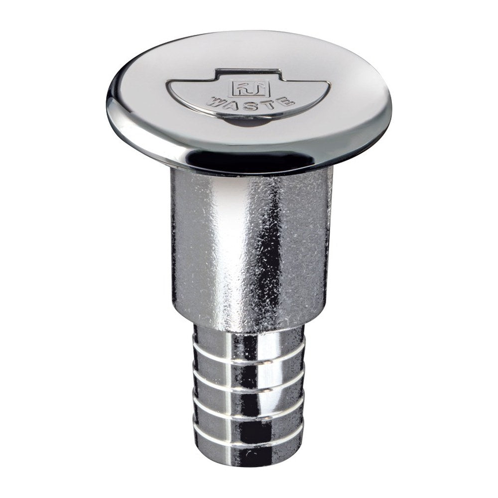 Chromed brass filler cap long neck WASTE 38 mm - foto originale Osculati Srl