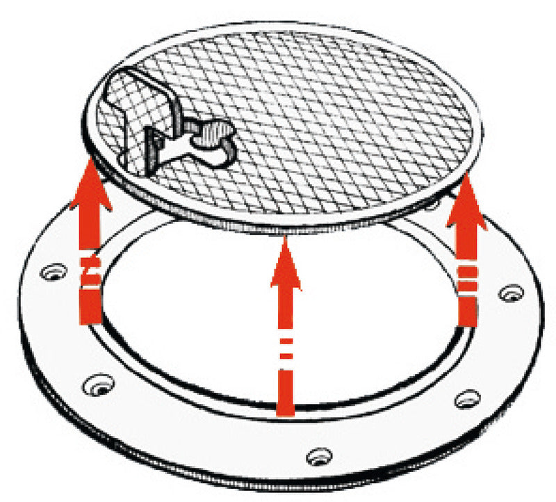 Inspection hatch w/cover black 265 x 215 mm - foto originale Osculati Srl
