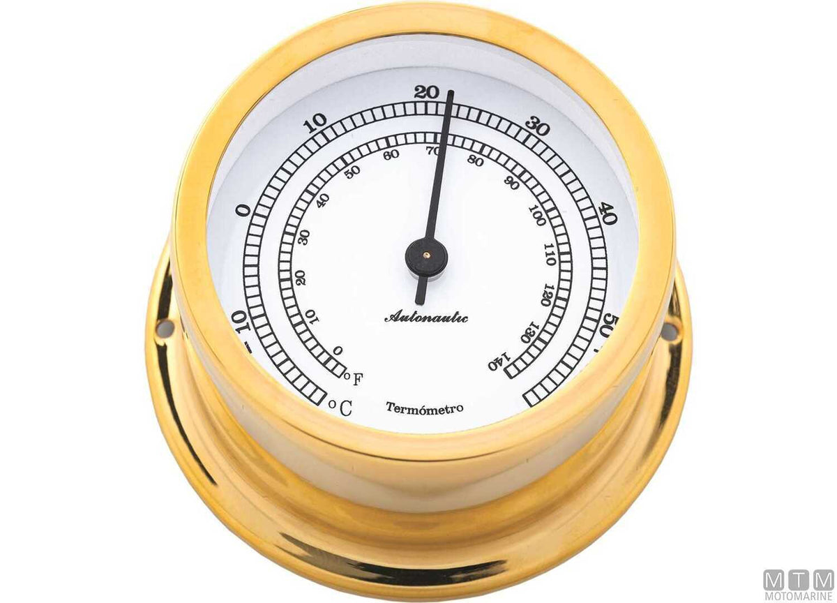 A-Nautic Minor thermometer 72 mm polished brass - original photo Motomarine Srl