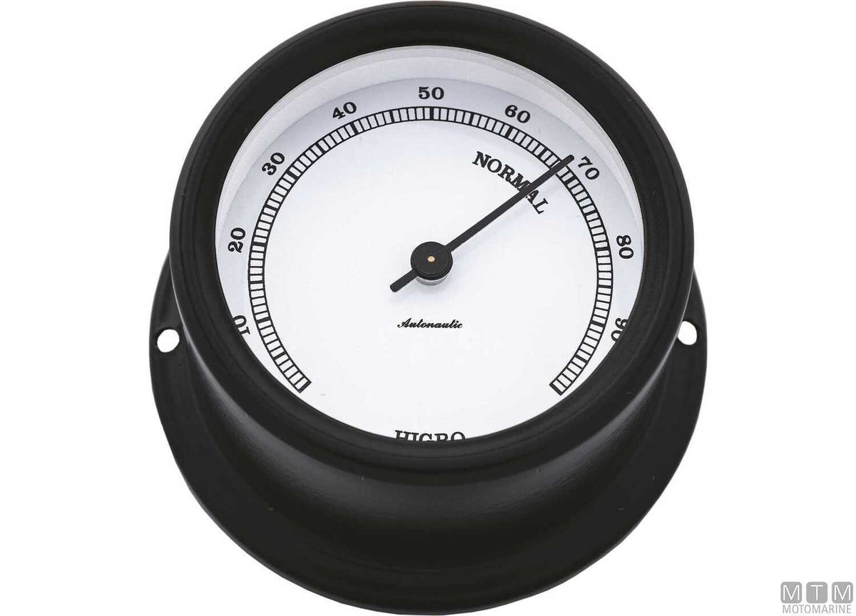 A-Nautic Minor hygrometer 72 mm black aluminium - original photo Motomarine Srl