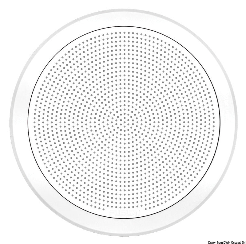 Fusion FM-F65RW Flush Mount 6.5" speaker white grid. Sold in pairs - foto originale Osculati Srl