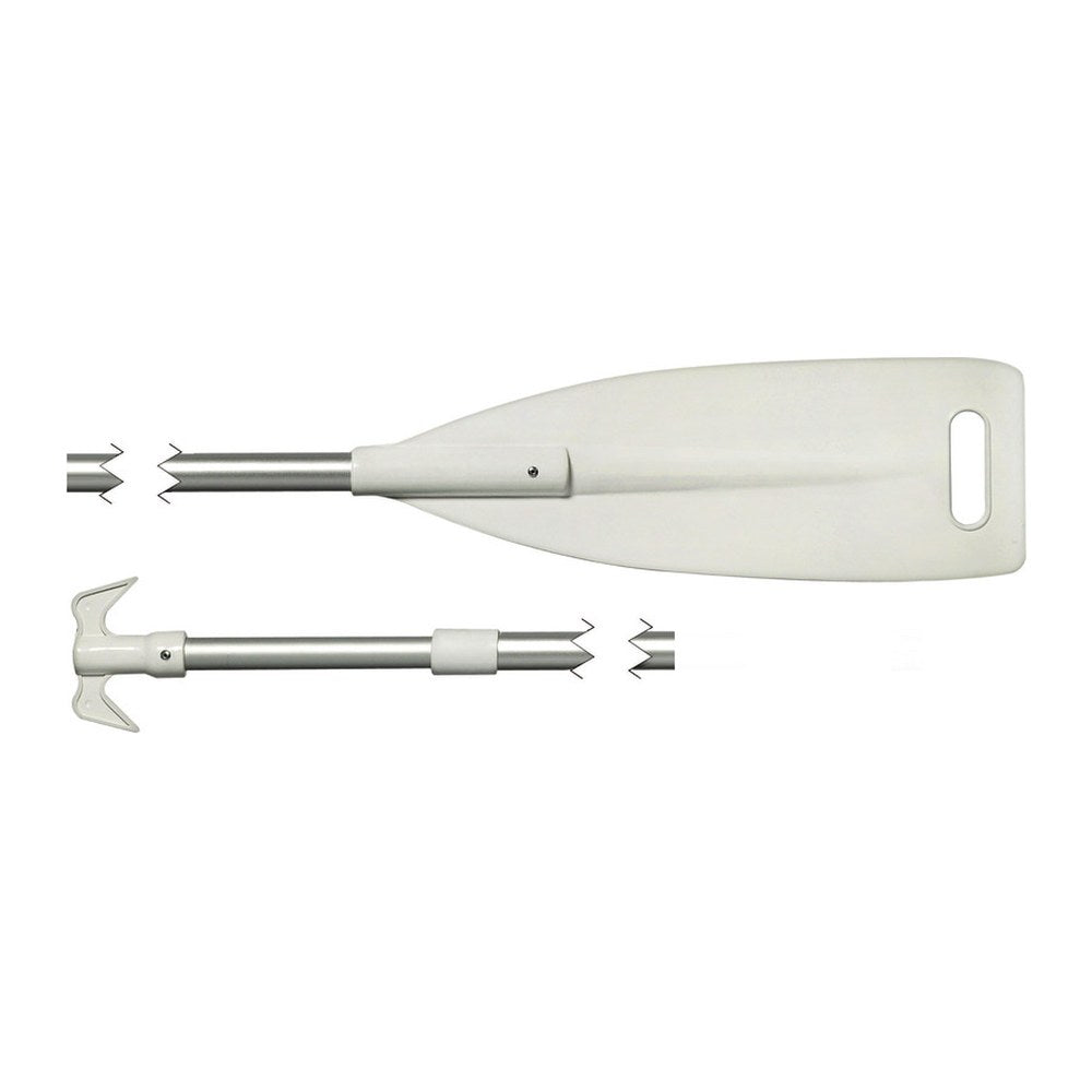 Telescopic paddle w/boat hook 90/160 cm - foto originale Osculati Srl