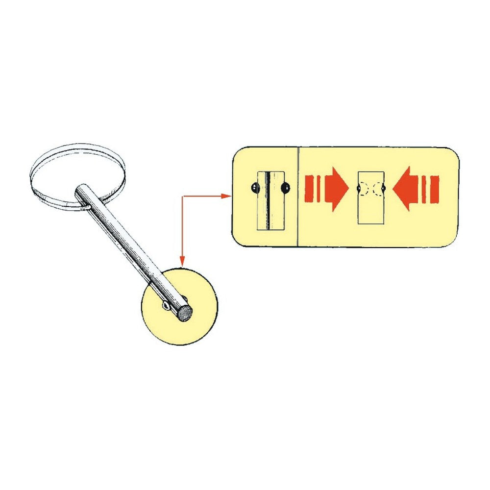S.S self-locking pin 6x25 mm (pack of 10) - foto originale Osculati Srl