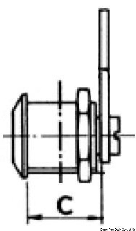 Cylinder lock 35 mm - foto originale Osculati Srl
