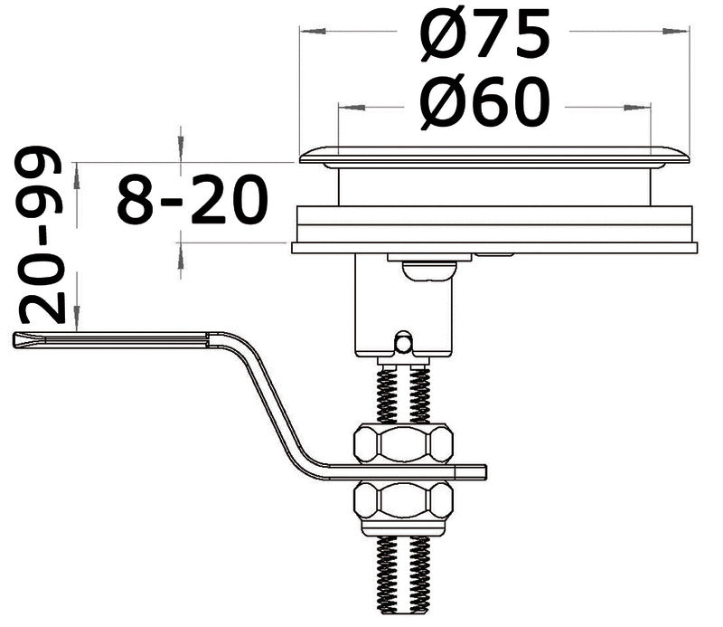 Cam Latch flush latch - foto originale Osculati Srl