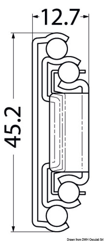 Sugatsune Soft-close slide for drawers 275-300mm - foto originale Osculati Srl