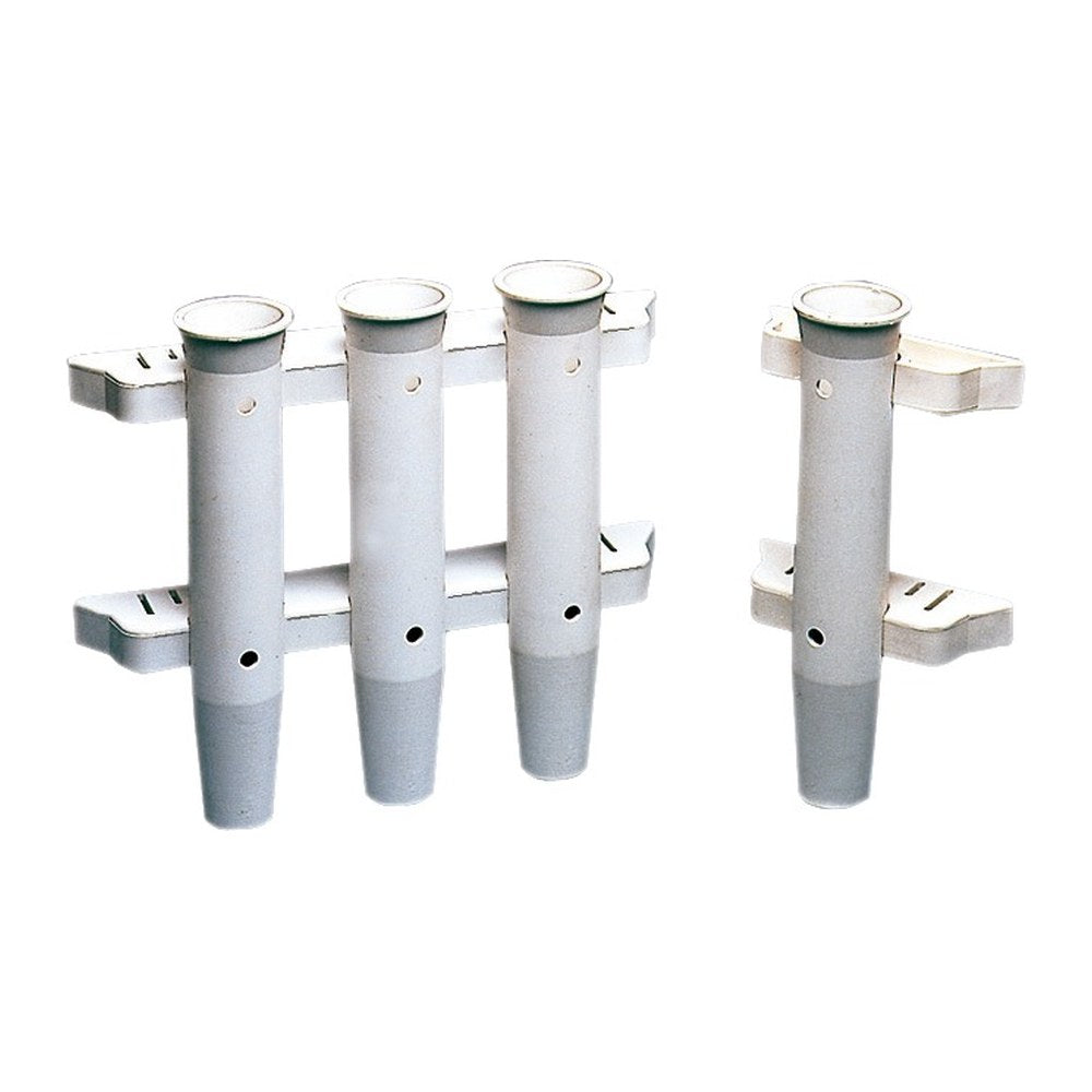 Rod holder bulkhead mounting white nylon 3 rods - foto originale Osculati Srl