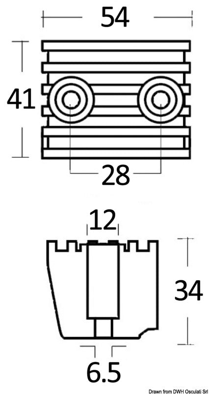 Tecnoseal Magnesium leg anode Volvo DPX - foto originale Osculati Srl