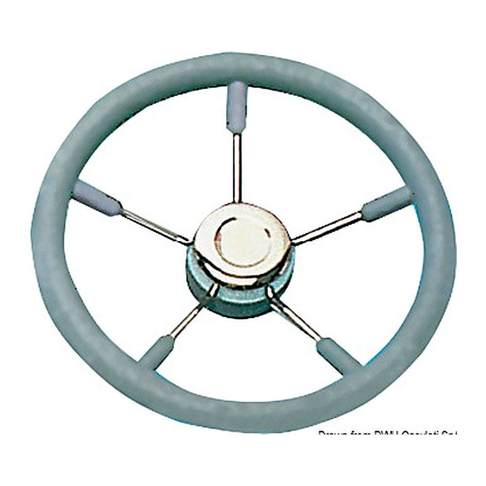 Soft polyurethane steering wheel grey 350 mm - foto originale Osculati Srl