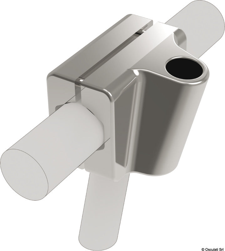 DX-SX stainless steel bases for pulpit 22-25mm fixing Mickey system - foto originale Osculati Srl