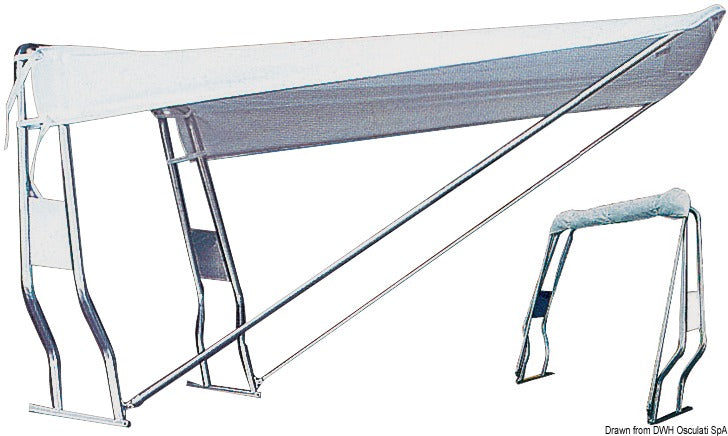 Telescopic awning white 130 x 190 cm - foto originale Osculati Srl