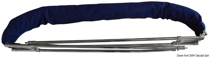 4-arc bimini high AISI316 240/250 cm blue navy - foto originale Osculati Srl
