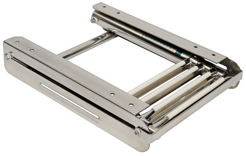 Telescopic foldaway standard ladder AISI316 4 step - foto originale Osculati Srl