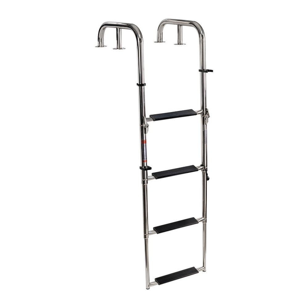 4-step telescopic platform ladder extended - foto originale Osculati Srl