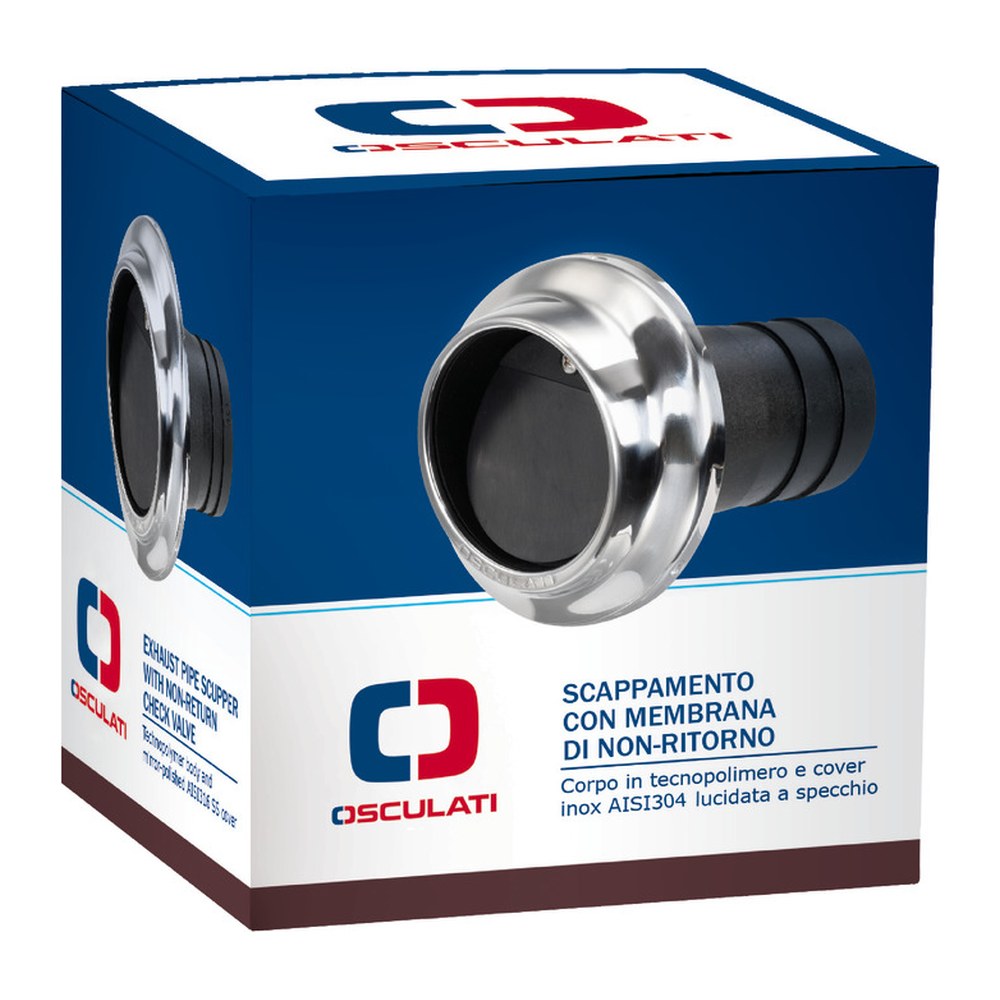 Technopolymer and SS exhaust pipe 90 mm - foto originale Osculati Srl