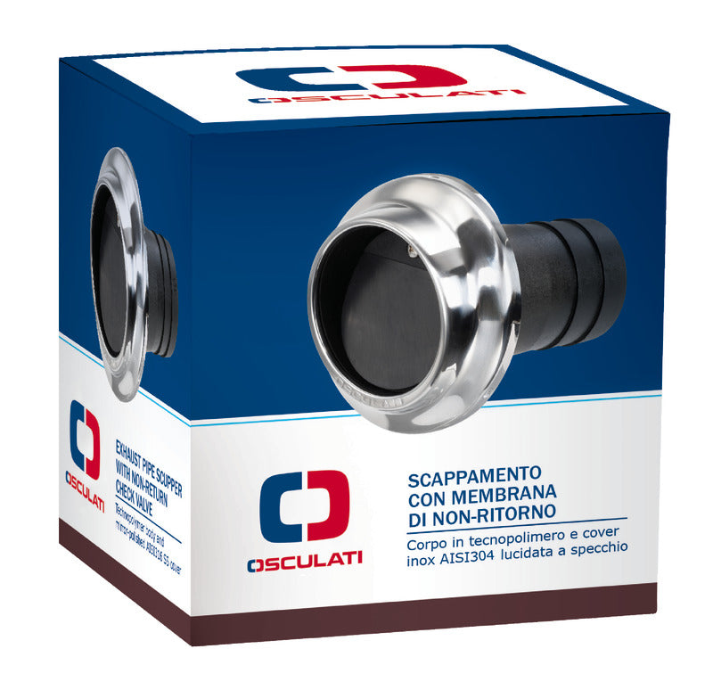 Technopolymer and SS exhaust pipe 100 mm - foto originale Osculati Srl