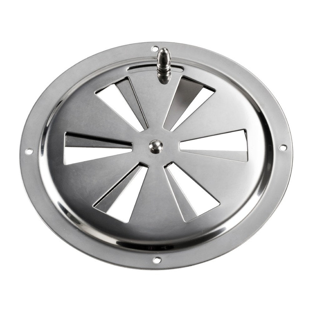 Round vent polished SS 152 mm + fly screen - foto originale Osculati Srl