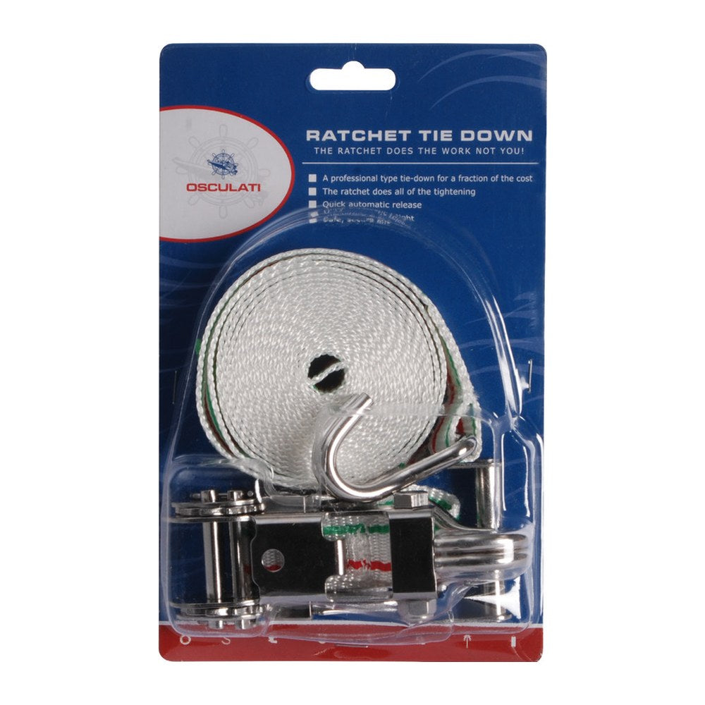 Coloured polyester strap high-resistance25mm 250cm - foto originale Osculati Srl