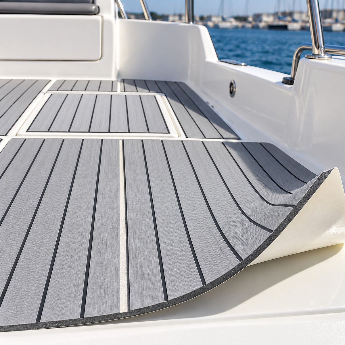 EVA Teak 2400x1200x6 mm grey colour - in use