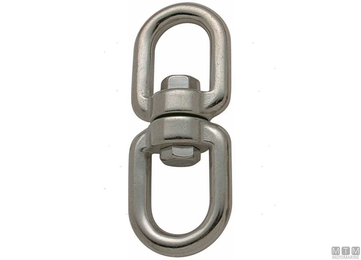 Eye/eye swivel Ø10 mm AISI 316 stainless steel - original photo Motomarine Srl