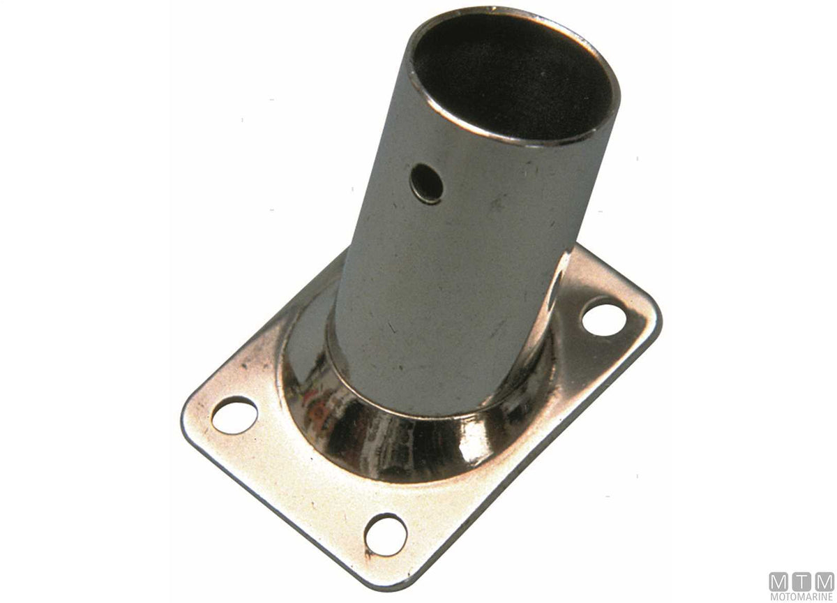 Square base 60° Ø25 mm stainless steel 316 cast - original photo Motomarine Srl