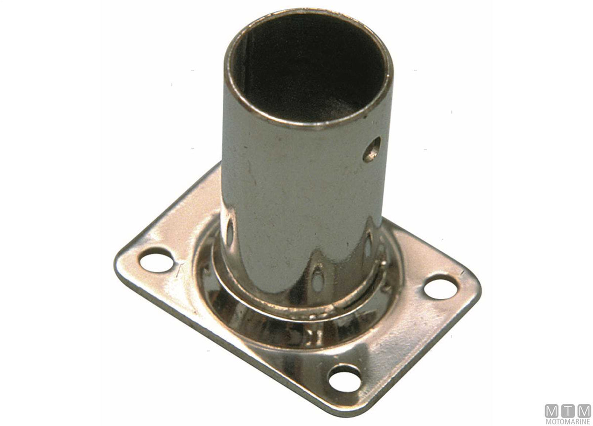 Square base 90° Ø22 mm stainless steel 316 cast - original photo Motomarine Srl