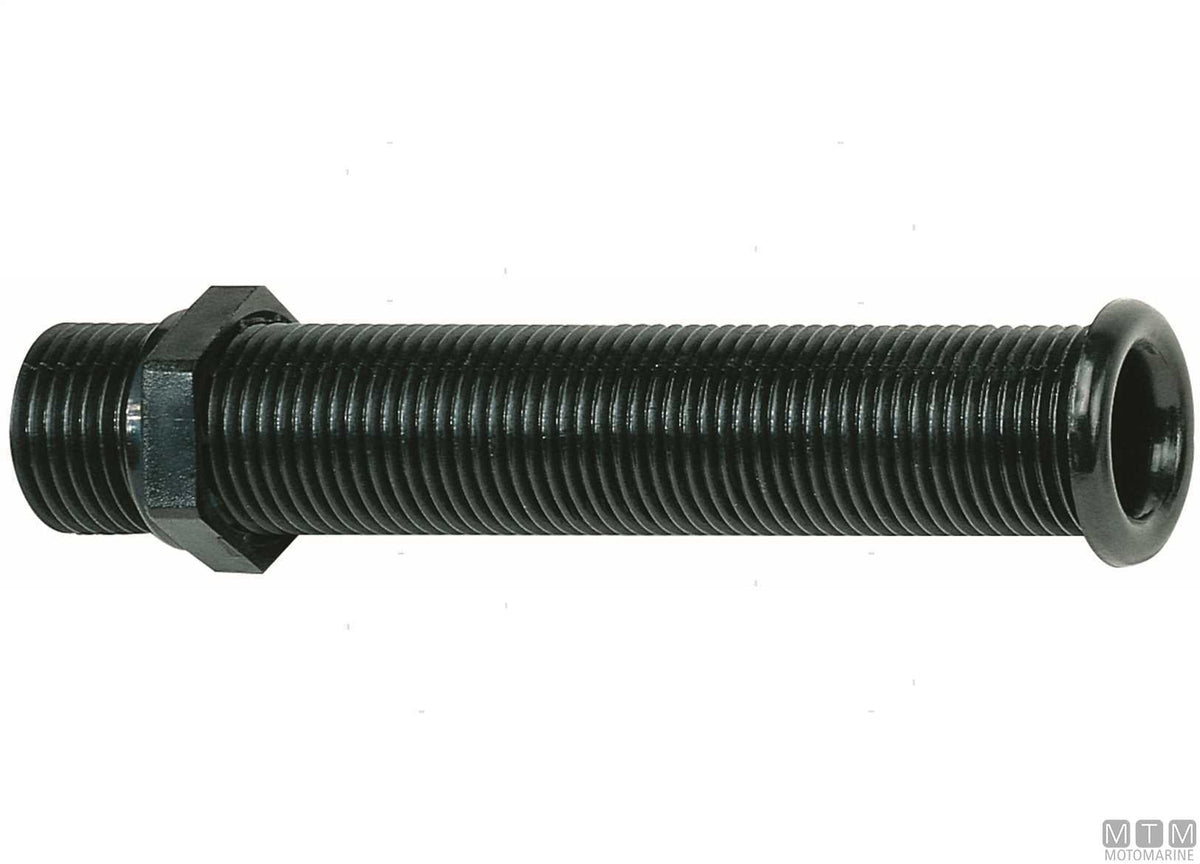 Grey long through-hull fitting for Ø22.7 mm plugs - original photo Motomarine Srl