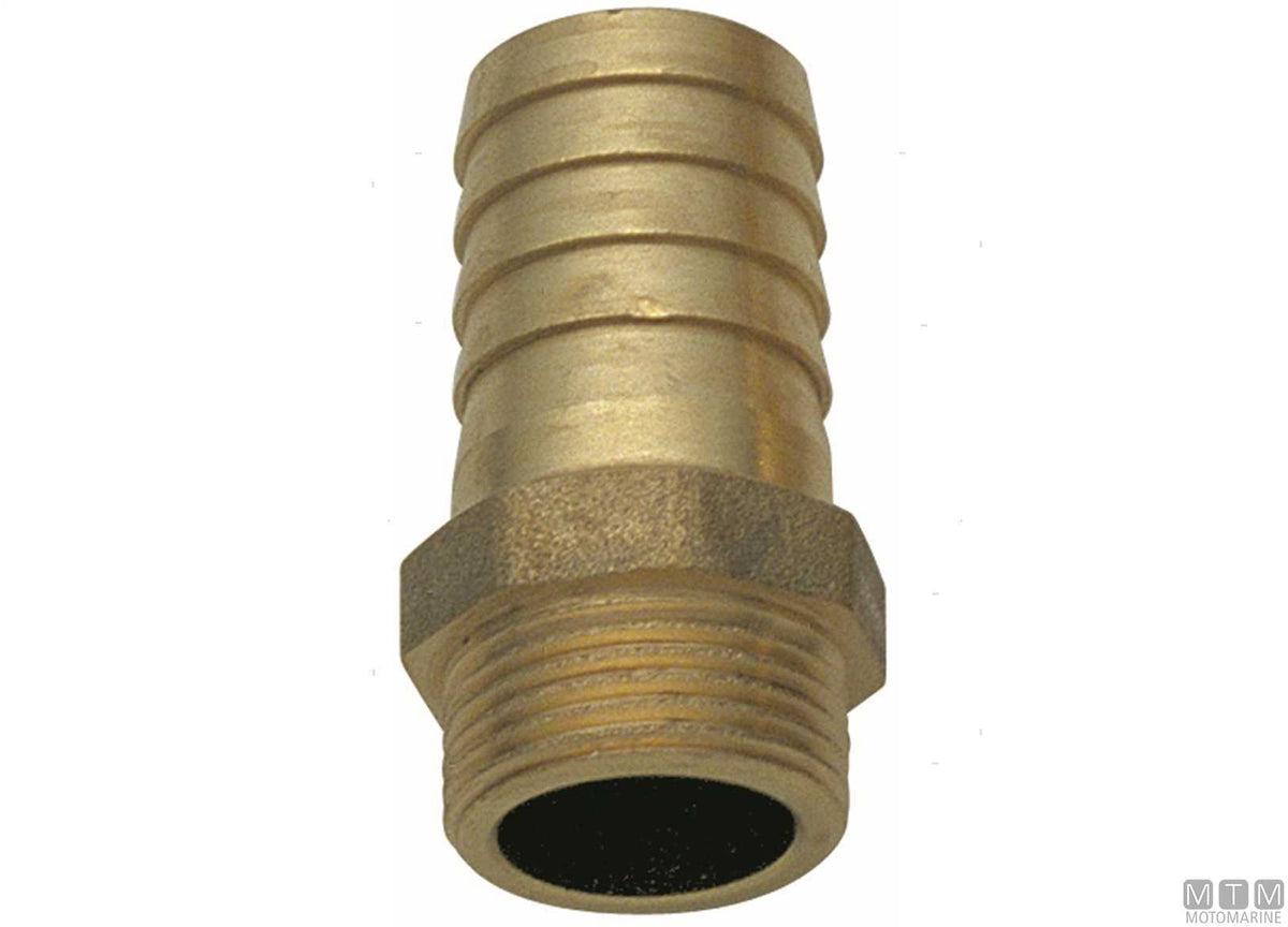 Male hose fitting 1"x30 mm brass - original photo Motomarine Srl