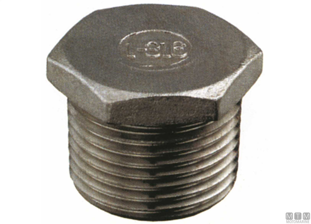 Screw plug 1"1/4 stainless steel 316 - original photo Motomarine Srl