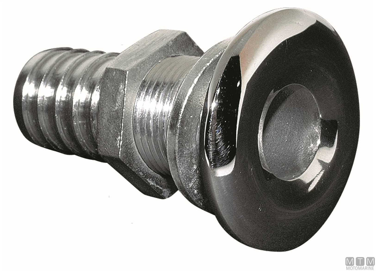 Sea discharge Ø25 mm stainless steel 316 - original photo Motomarine Srl