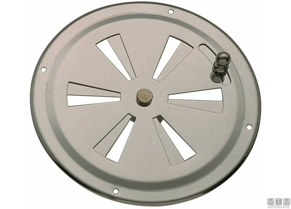 Round air vent with grille Ø125 mm, stainless steel - original photo Motomarine Srl