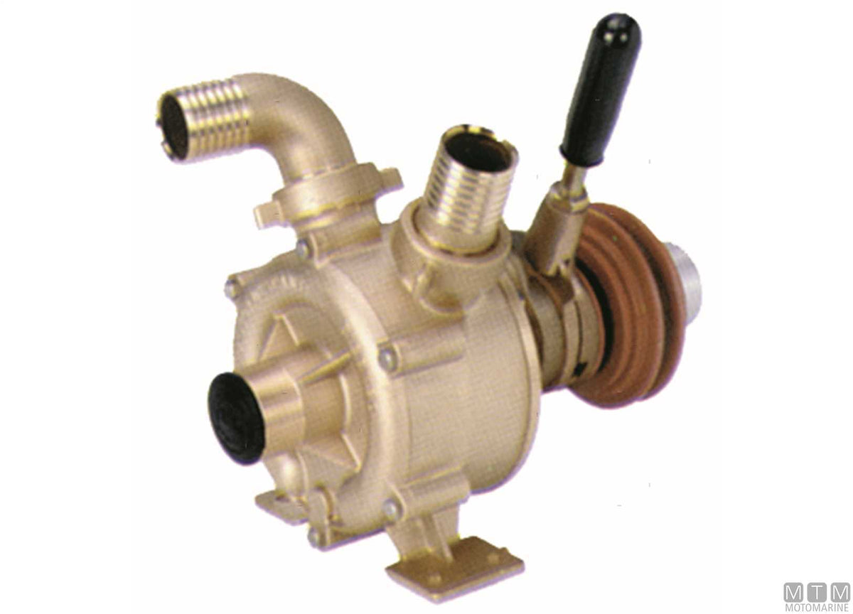 Nautic F water pump with pulley and clutch, Ø40 mm ports - original photo Motomarine Srl