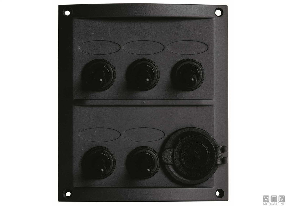 Panel with lever switches, 5+1 positions, 125x110 mm - original photo Motomarine Srl