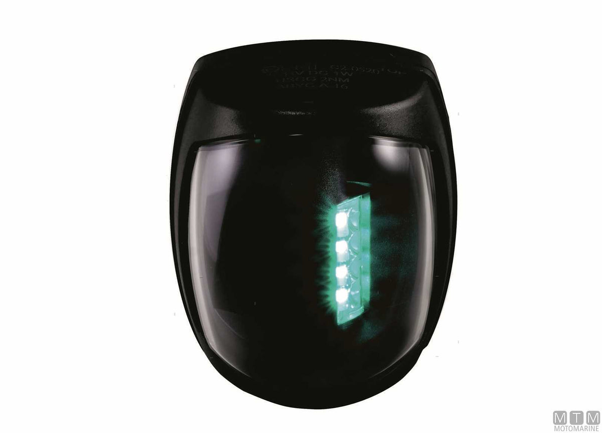 LED combined navigation light, red/green, Sirius, black - original photo Motomarine Srl